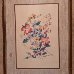 Red and blue flowers